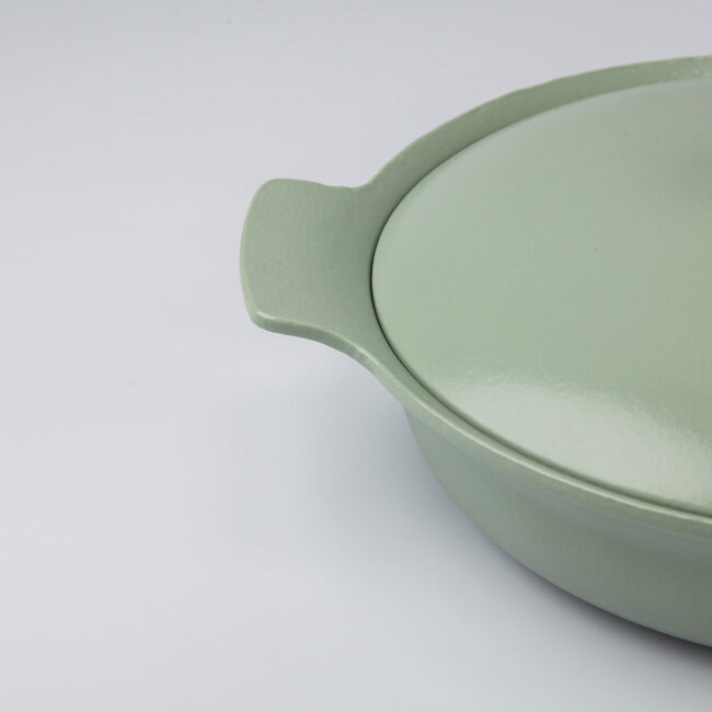 Сотейник чугунный BergHoff Ron 28 см 3,3 л зеленая эмаль (3900043)