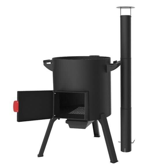 Печь под казан Grillver Берель «400 К» с трубой
