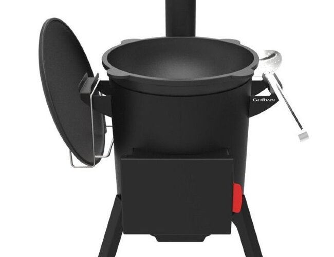 Печь под казан Grillver Берель «400 К» с трубой