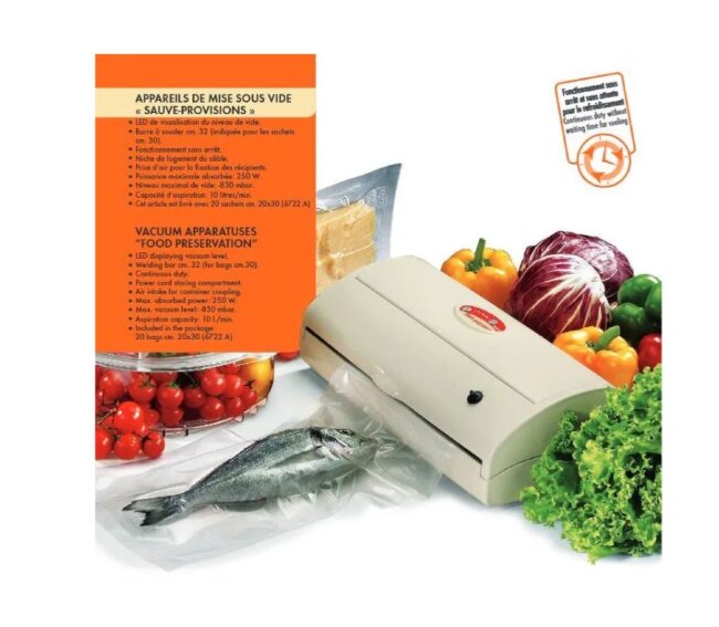 Итальянский вакуумный упаковщик Reber Salvaspesa – аппарат для хранения продуктов и sous-vide