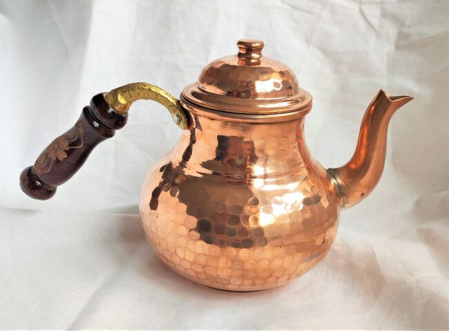 Медный заварочный чайник чеканный Турция 652-Т