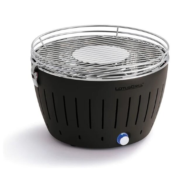 Бездымный угольный гриль барбекю Lotus Grill Classic 35 см серый антрацит 