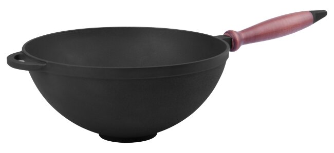 Сковорода ВОК WOK Ситон 3,5 л со съемной деревянной ручкой и крышкой
