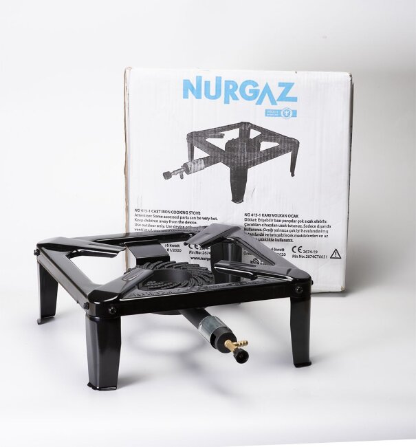 Настольная газовая плита горелка чугунная Nurgaz 6 кВт