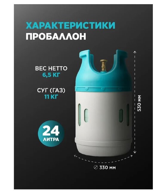 Композитный газовый баллон ПроБаллон(PROBALLON) 24 л
