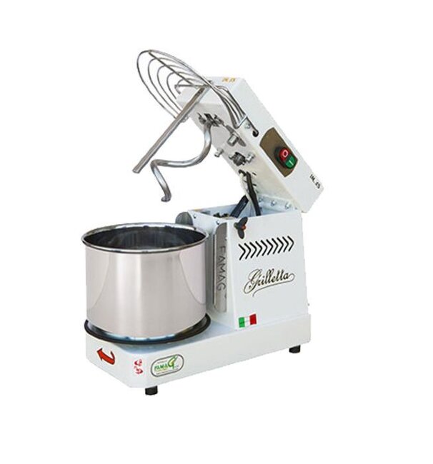 Тестомес спиральный Famag Grilletta IM10/S/230 для крутого теста 10 кг, 10 скор. с откидной траверсой 