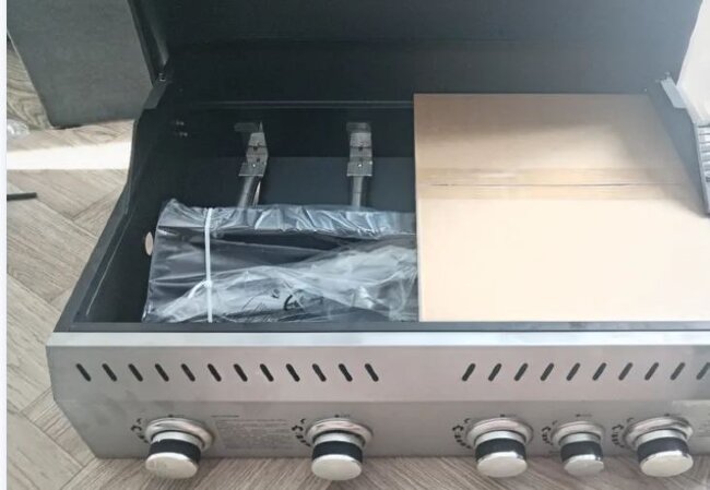 Газовый гриль ВЕЗУВИЙ LITE-5K, 14,5 кВт, на баллонном газе, с крышкой и термометром